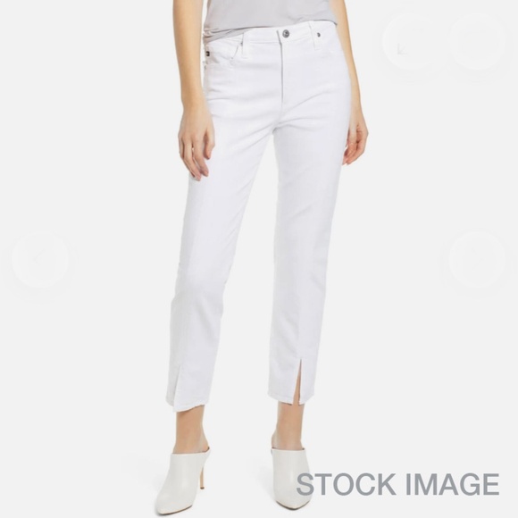 Adriano Goldschmied | Isabelle | High Rise Straight Crop w/ Split Hem | Size 28R - Picture 1 of 15